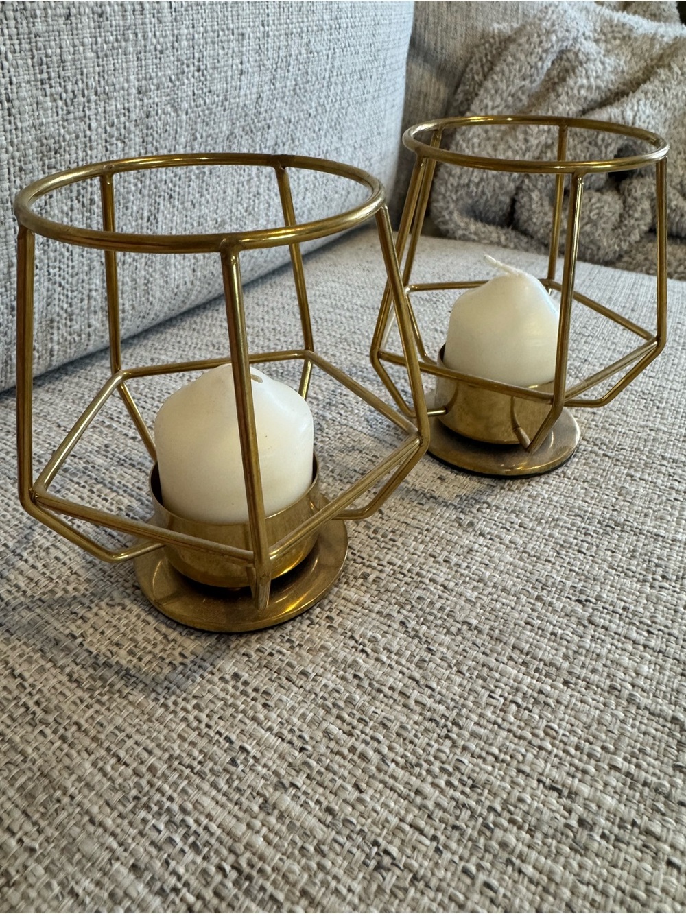 IKEA Gold Metal Candle Holders – Set of 2